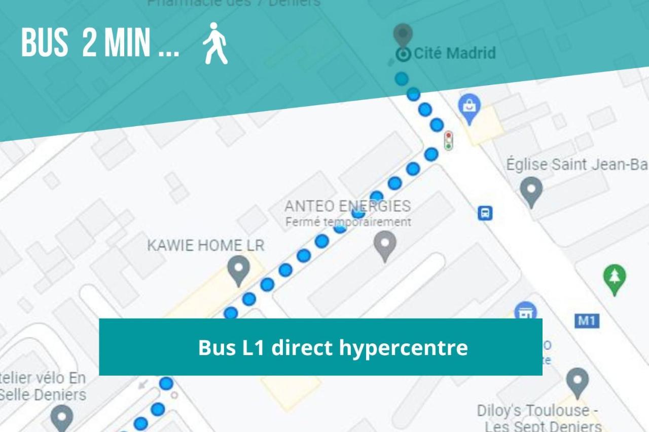 شقة Le Rosier - 7 Deniers - Proche Airbus - Bus Direct Centre تولوز المظهر الخارجي الصورة